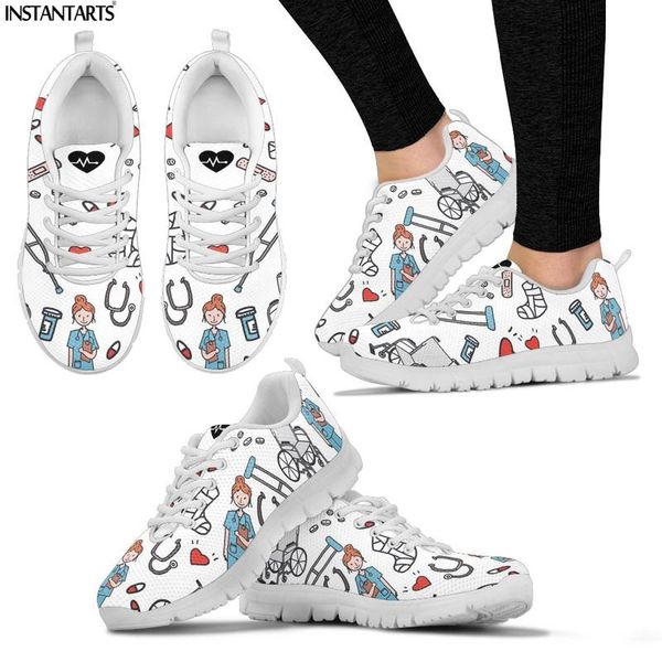 instantarts nursing shoes women casual lace up footwear brathable printing walking sneakers light zapatos de mujer, Black
instantarts nursing shoes women casual lace up footwear brathable printing walking sneakers light zapatos de mujer, Black