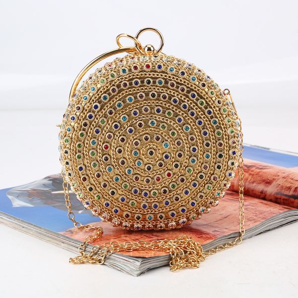 gold round evening bags diamond new style colorful gemstone shoulder evening bag clutch bag with bracelet for women
gold round evening bags diamond new style colorful gemstone shoulder evening bag clutch bag with bracelet for women
