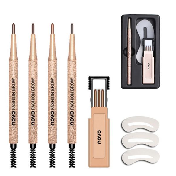 waterproof automatic rotating eyebrow pencil plus eyebrow card brown gray pencils with 3 refill
waterproof automatic rotating eyebrow pencil plus eyebrow card brown gray pencils with 3 refill