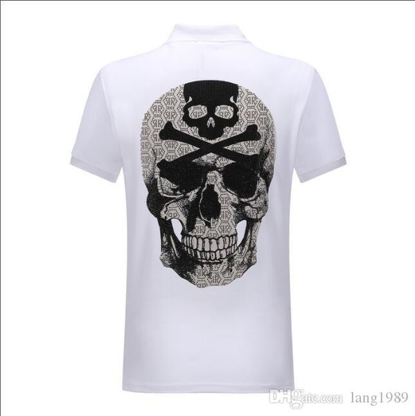 2019 wholesale men's wear cotton large-size short-sleeved t-shirt summer lapel polo shirt phillip plain #4402, White;black
2019 wholesale men's wear cotton large-size short-sleeved t-shirt summer lapel polo shirt phillip plain #4402, White;black