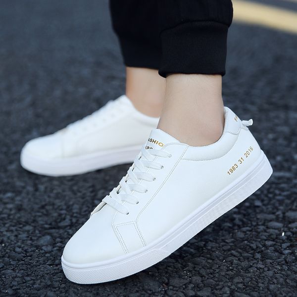 spring and summer men's white shoes men's shoes breathable casual white sneakers, Black
spring and summer men's white shoes men's shoes breathable casual white sneakers, Black