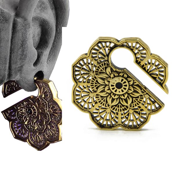 1 piece tribal antique gold vintage mandala folower ear weight plug ear stretcher expander gauge earring body piercing jewelry, Slivery;golden
1 piece tribal antique gold vintage mandala folower ear weight plug ear stretcher expander gauge earring body piercing jewelry, Slivery;golden