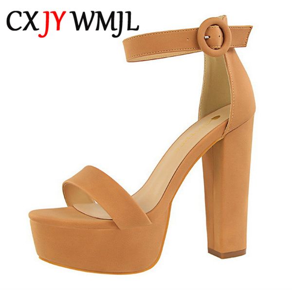 big size platform strap buckle women sandals 6 color pu night club square heel shoes summer party heeled sandal, Black
big size platform strap buckle women sandals 6 color pu night club square heel shoes summer party heeled sandal, Black