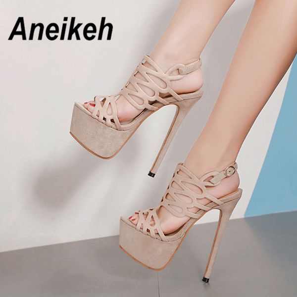 aneikeh 2019 summer platform sandals 16cm women sandals high heels open toe gladiator nightclub flock shoes big size 34-40 y200702, Black
aneikeh 2019 summer platform sandals 16cm women sandals high heels open toe gladiator nightclub flock shoes big size 34-40 y200702, Black