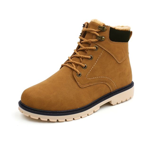men's winter snow boots fur ankle boots men casual shoes lace-up plush men outdoor work shoes, Black
men's winter snow boots fur ankle boots men casual shoes lace-up plush men outdoor work shoes, Black
