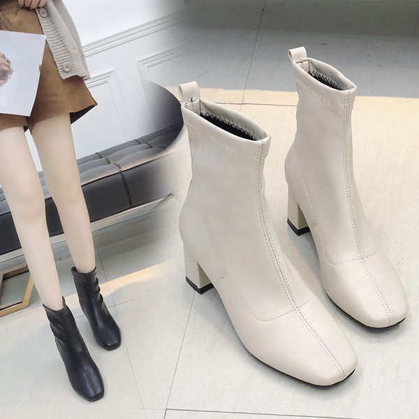 2019 new women spring autumn 4.5cm square heel pu ankle boots ladies fashion casual square toe slip-on booties size 35-39 6o0304, Black
2019 new women spring autumn 4.5cm square heel pu ankle boots ladies fashion casual square toe slip-on booties size 35-39 6o0304, Black