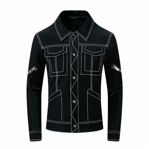 autumn 2019 new men's casual black long sleeve suede jacket fashion pocket lapel slim fit coat
autumn 2019 new men's casual black long sleeve suede jacket fashion pocket lapel slim fit coat