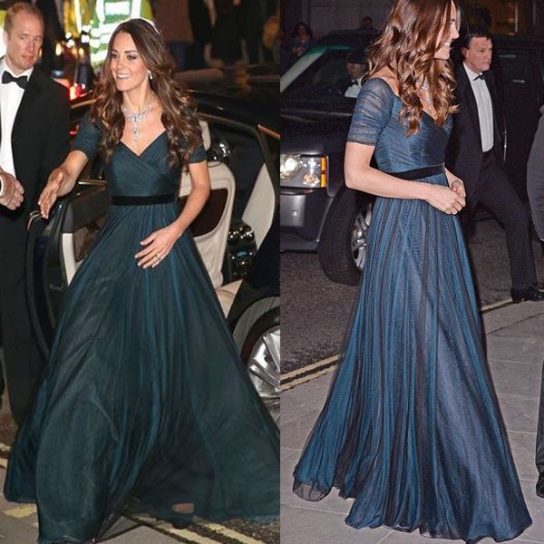 runway dresses kate middleton celebrity navy blue a line chiffon formal dress with short sleeves elegant evening long, Black
runway dresses kate middleton celebrity navy blue a line chiffon formal dress with short sleeves elegant evening long, Black