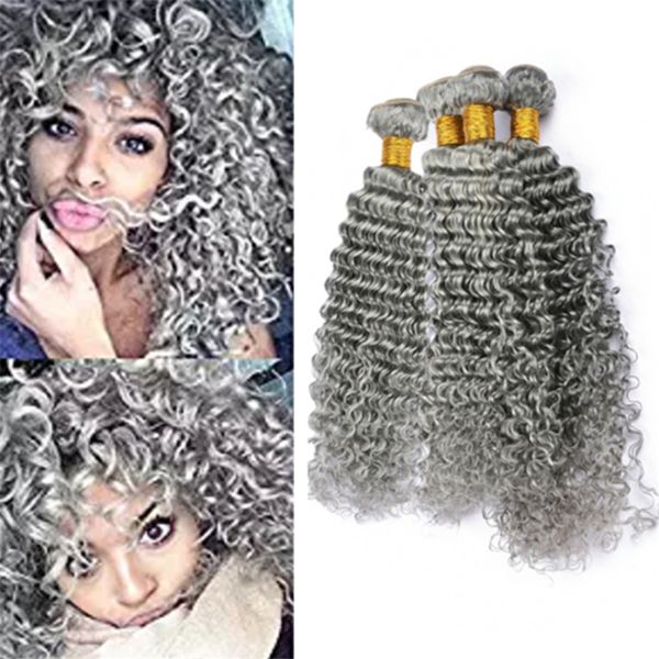 silver grey deep wave curly human hair weave 4 bundles deals 400g pure colore gray virgin brazilian hair double wefts extensions, Black
silver grey deep wave curly human hair weave 4 bundles deals 400g pure colore gray virgin brazilian hair double wefts extensions, Black