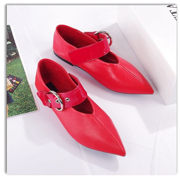 quality u523 34/40 2 colors genuine leather pointy belt flats shoe casual mary jane ce runway celeb fashions vogue black red slide
quality u523 34/40 2 colors genuine leather pointy belt flats shoe casual mary jane ce runway celeb fashions vogue black red slide