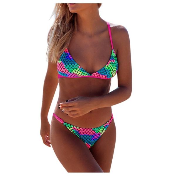 2pcs women summer swimwear bikini set women's fish scale printing brazilian gradient color bikini swimwear beach wear #38, White;black
2pcs women summer swimwear bikini set women's fish scale printing brazilian gradient color bikini swimwear beach wear #38, White;black