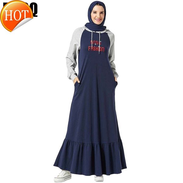 dresss women long muslim vestidos party mc209306 hooded letter embroidered stitching contrast color pocket dress (excluding headscarf, Red
dresss women long muslim vestidos party mc209306 hooded letter embroidered stitching contrast color pocket dress (excluding headscarf, Red
