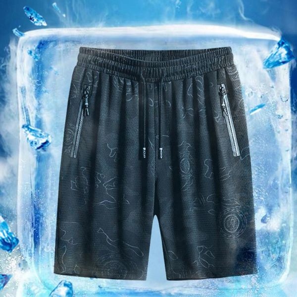 men ice silk shorts with pockets thin casual loose elastic sports fattening beach pants cooling loose elastic fitness shorts, White;black
men ice silk shorts with pockets thin casual loose elastic sports fattening beach pants cooling loose elastic fitness shorts, White;black