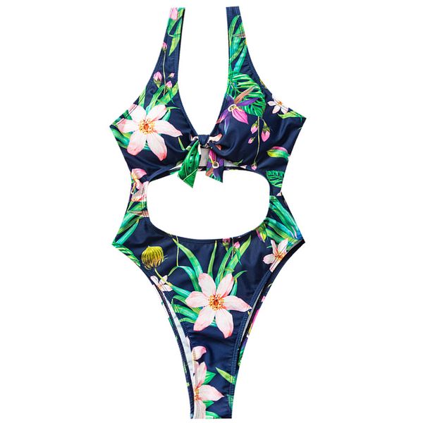 floral cut out knot front swimsuit women one-piece high waist high leg thong bikini bodysuit 2020 summer swimming suit, White;black
floral cut out knot front swimsuit women one-piece high waist high leg thong bikini bodysuit 2020 summer swimming suit, White;black