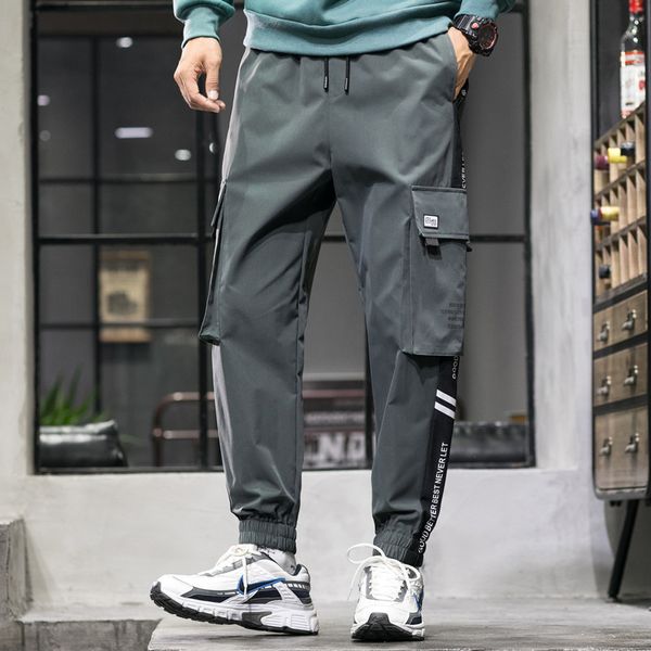 men's pants mens cargo multi pockets tactical long polyester beam feet work salopette homme japanese, Black
men's pants mens cargo multi pockets tactical long polyester beam feet work salopette homme japanese, Black