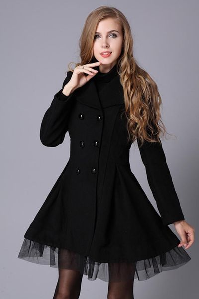 winter's new gorgeous elegant trim stiletto dress swings large-sleeve wool trench coat, Black
winter's new gorgeous elegant trim stiletto dress swings large-sleeve wool trench coat, Black