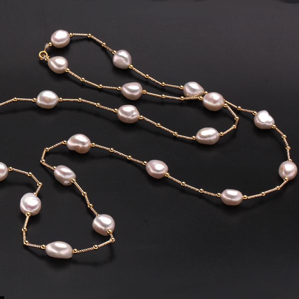 fashion white long pearl necklace baroque natural freshwater pearl pearl jewelry for women necklace accessories, Silver
fashion white long pearl necklace baroque natural freshwater pearl pearl jewelry for women necklace accessories, Silver