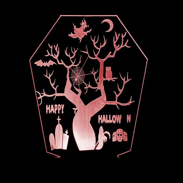 brelong оптическая иллюзия 3d tree night light 7 цветов изменение usb сенсорный выключатель питания декор лампы led настольная лампа