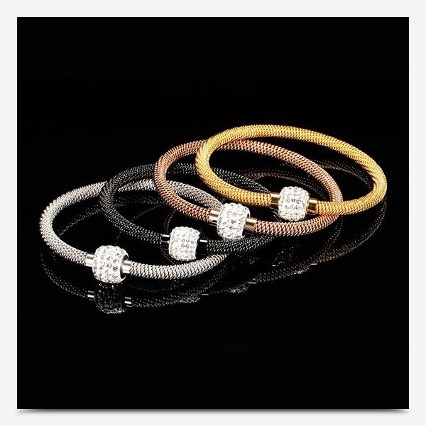 new fashion 4 colors womens titanium stainless steel twist gold cuff bangle bracelet clay magnetic buckle jewelry gifts for women wholesale, Black
new fashion 4 colors womens titanium stainless steel twist gold cuff bangle bracelet clay magnetic buckle jewelry gifts for women wholesale, Black