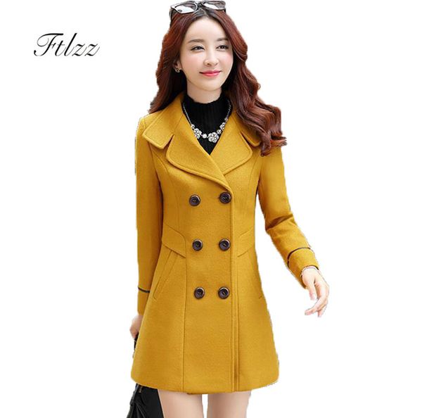 spring autumn female overcoat slim turn-dwon collar double-breasted woolen coat women plus size wool coats, Black
spring autumn female overcoat slim turn-dwon collar double-breasted woolen coat women plus size wool coats, Black