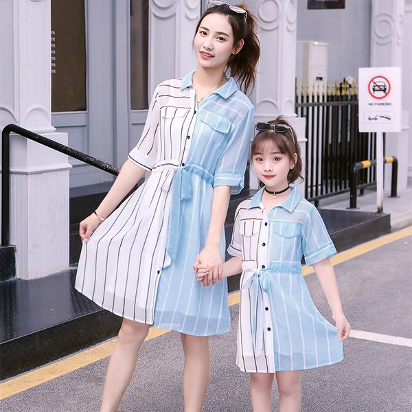 summer dress 2019 mother daughter dresses baby girl clothes girls dress stripe blue and white
summer dress 2019 mother daughter dresses baby girl clothes girls dress stripe blue and white