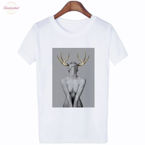 artistic figure antler print t shirt women vogue streetwear tshirt harajuku summer story punk twin peak t shirt, White
artistic figure antler print t shirt women vogue streetwear tshirt harajuku summer story punk twin peak t shirt, White