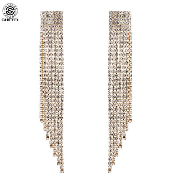 shifeel 2019 new arrival occident fashion geometric rhinestone tassel long earrings bohemia hyperbole women jewelry dinner party, Silver
shifeel 2019 new arrival occident fashion geometric rhinestone tassel long earrings bohemia hyperbole women jewelry dinner party, Silver