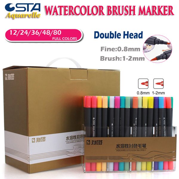 sta dual tips watercolor brush art markers water soluble based ink fine soft twin nibs marker for sketching painting coloring
sta dual tips watercolor brush art markers water soluble based ink fine soft twin nibs marker for sketching painting coloring