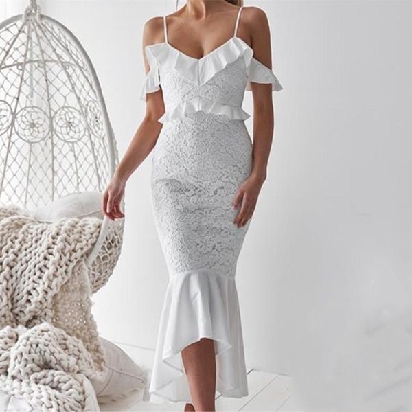 burgundy mermaid lace dress ruffled spaghetti straps bodycon vestidos cocktail party summer white dresses, Black;gray 
burgundy mermaid lace dress ruffled spaghetti straps bodycon vestidos cocktail party summer white dresses, Black;gray