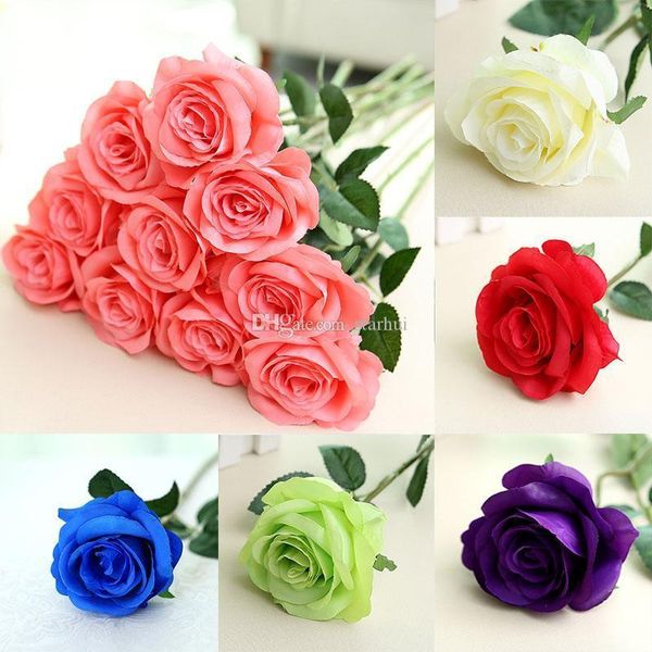artificial flower rose silk flowers real touch peony decorative party flower wedding decorations flowers christmas decor dhl wx9-1634