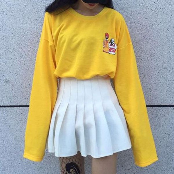 o-neck new t-shirts women kpop harajuku t shirt female loose long sleeve cartoon yellow tee funny lady clothing autumn tshirt quality, White
o-neck new t-shirts women kpop harajuku t shirt female loose long sleeve cartoon yellow tee funny lady clothing autumn tshirt quality, White