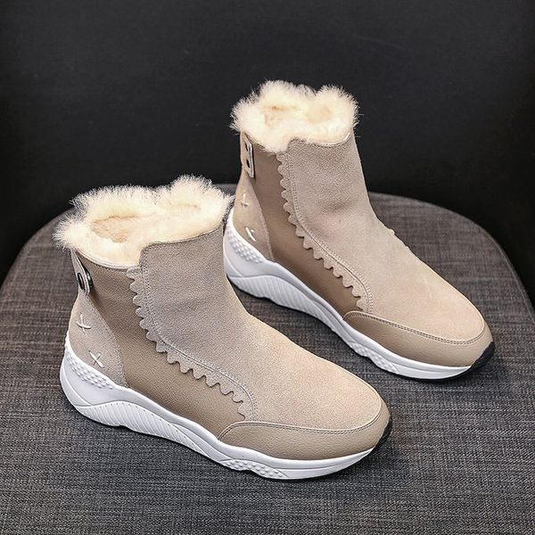 winter new ankle boots muffin thick bottom short boots plush cotton shoes round head snow antislip girls women y960, Black
winter new ankle boots muffin thick bottom short boots plush cotton shoes round head snow antislip girls women y960, Black