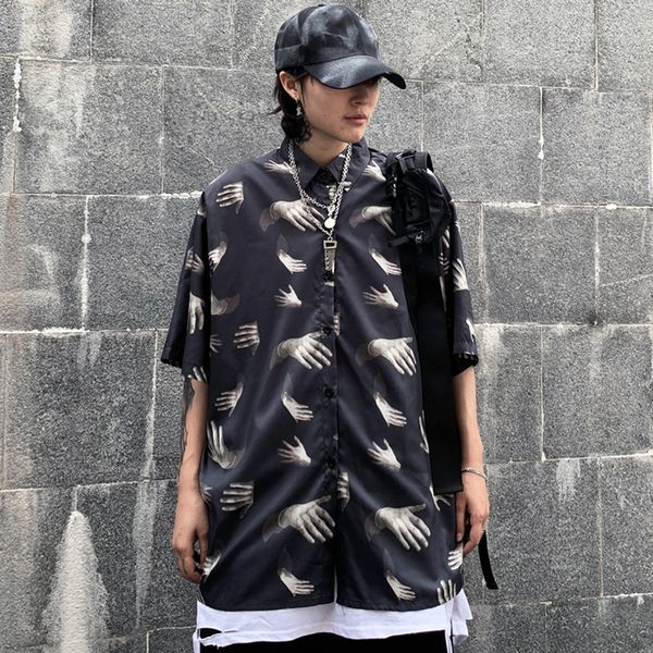 2020 new summer shirt women vintage thousand hand print shirt loose lapel short sleeve blouse harajuku oversize, White
2020 new summer shirt women vintage thousand hand print shirt loose lapel short sleeve blouse harajuku oversize, White