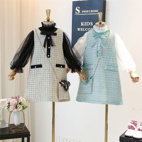 big girls casual dresses sleeveless 3pcs teenager girls dresses+ blouses sets long sleeve shirts student girls dresses for party t200424, Red;yellow
big girls casual dresses sleeveless 3pcs teenager girls dresses+ blouses sets long sleeve shirts student girls dresses for party t200424, Red;yellow