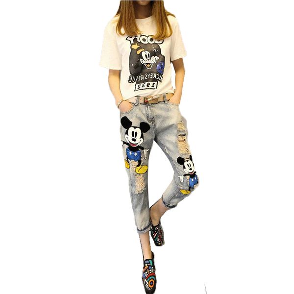 2019sprng and autu lades fashion cartoon embroidery hole denim nine pants ms korean loose blue thin section harem pants tide
2019sprng and autu lades fashion cartoon embroidery hole denim nine pants ms korean loose blue thin section harem pants tide