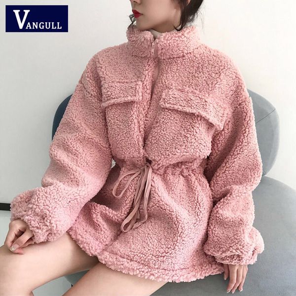 vangull fleece faux fur jacket coat women winter pockets thick teddy coat female soft plush adjust waist overcoat veste fourrure, Black
vangull fleece faux fur jacket coat women winter pockets thick teddy coat female soft plush adjust waist overcoat veste fourrure, Black