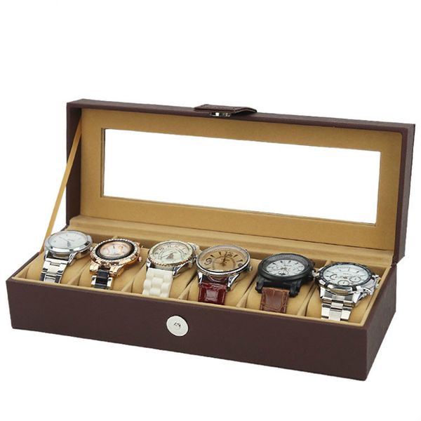 6 grids watch storage watch organizer display case box leather luxury glass box for holder men valentine gift, Black;blue
6 grids watch storage watch organizer display case box leather luxury glass box for holder men valentine gift, Black;blue