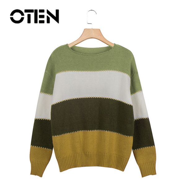 oten 2019 autumn women sweater casual hit color vintage long sleeves pullover o-neck winter plus size knitting patchwork, White;black
oten 2019 autumn women sweater casual hit color vintage long sleeves pullover o-neck winter plus size knitting patchwork, White;black