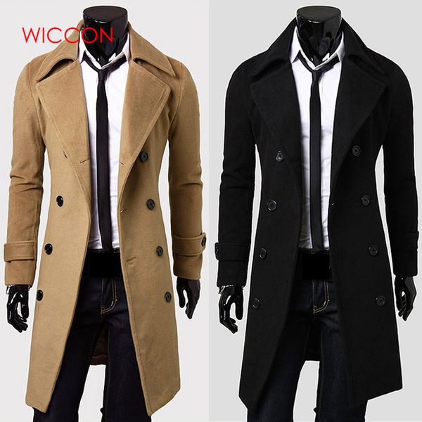 long slim men wool trench coat double-breasted lapel windbreaker male fashion autumn winter coat long design trench male, Tan;black
long slim men wool trench coat double-breasted lapel windbreaker male fashion autumn winter coat long design trench male, Tan;black