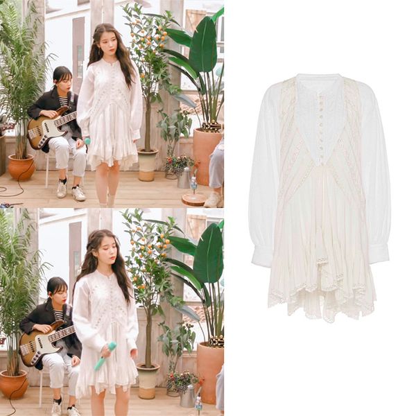 kpop iu ji eun summer sweet white loose long sleeved shirts and irregular lace splice vest dress women 2 piece set
kpop iu ji eun summer sweet white loose long sleeved shirts and irregular lace splice vest dress women 2 piece set