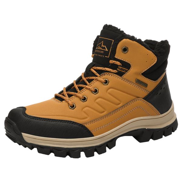 a outdoor high hiking shoes men's large size winter warm plus velvet thick waterproof non-slip men's snow cotton boots, Black
a outdoor high hiking shoes men's large size winter warm plus velvet thick waterproof non-slip men's snow cotton boots, Black