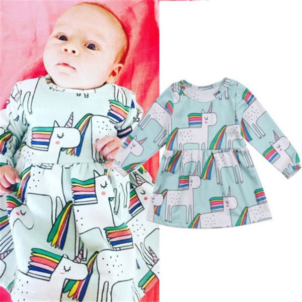 Cute Infant Baby Kids Girl Unicorn Dress Lovely Newborn Cotton Clothes Long Sleeves O-Neck Party Princess Dresses 0-18M
Cute Infant Baby Kids Girl Unicorn Dress Lovely Newborn Cotton Clothes Long Sleeves O-Neck Party Princess Dresses 0-18M