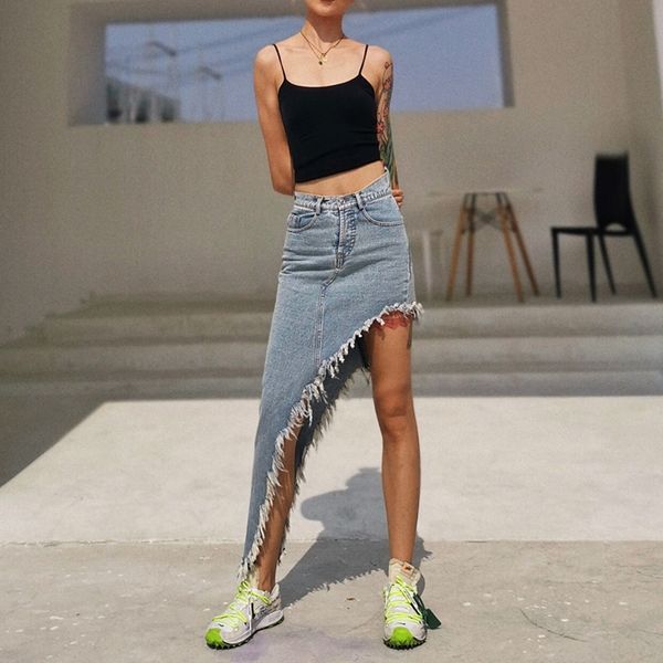 zcsmll 2020 spring new irregular denim skirt a-line high waist mid length tassel skirts fashion high street style tm1103, Black
zcsmll 2020 spring new irregular denim skirt a-line high waist mid length tassel skirts fashion high street style tm1103, Black