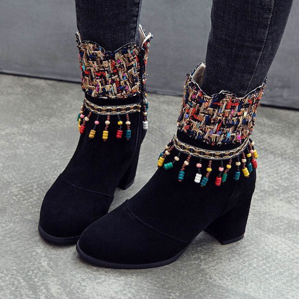 2019 fashion runway thick sling zipper sock boots ethnic 4 color heel thigh high pointed toe woman boot, Black
2019 fashion runway thick sling zipper sock boots ethnic 4 color heel thigh high pointed toe woman boot, Black