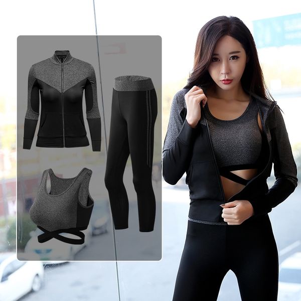 aipbunny 2019 new quick dry 3 pieces yoga set women's workout coat fitness sports bra leggings female gym clothes girl tracksuit, White;red
aipbunny 2019 new quick dry 3 pieces yoga set women's workout coat fitness sports bra leggings female gym clothes girl tracksuit, White;red