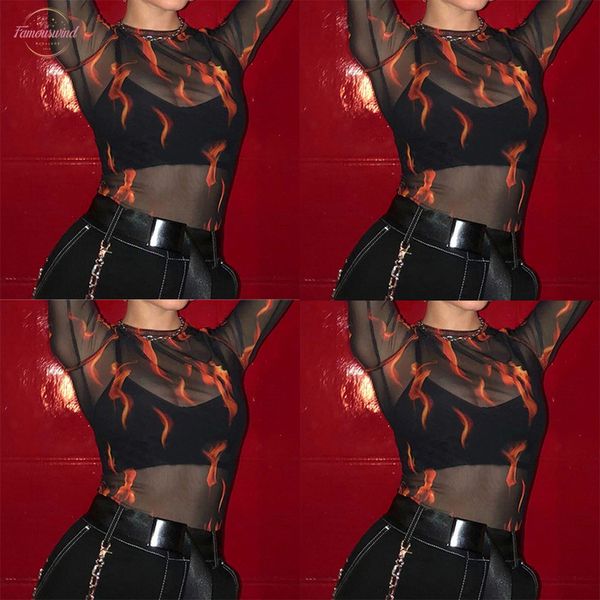 new trendy women hollow mesh net t shirt ladies long sleeve o neck see through transparent flame print crop letter, White
new trendy women hollow mesh net t shirt ladies long sleeve o neck see through transparent flame print crop letter, White