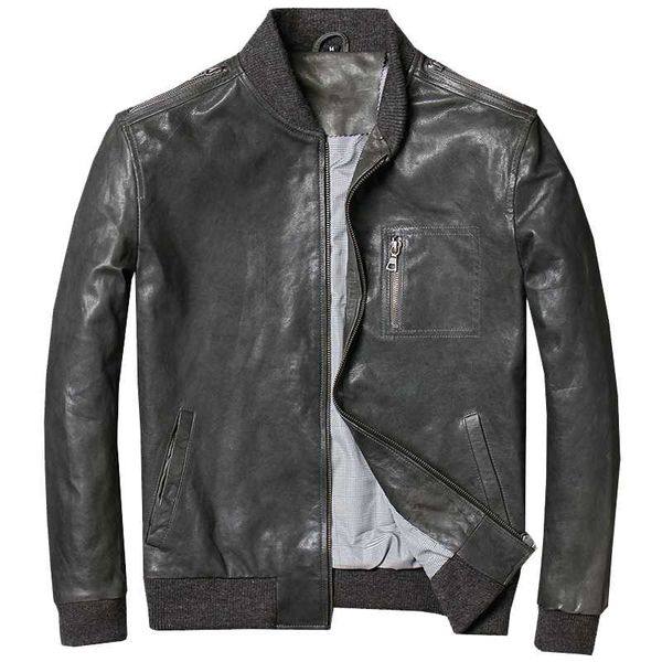 genuine leather jacket men real sheepskin motorcycle biker leather jacket coat casual slim male spring autumn jaqueta de couro, Black
genuine leather jacket men real sheepskin motorcycle biker leather jacket coat casual slim male spring autumn jaqueta de couro, Black