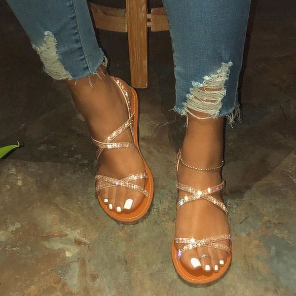 2020 women flat sandals summer beach sandals handmade rhinestone open toe rome slippers plus sieze 35--43, Black
2020 women flat sandals summer beach sandals handmade rhinestone open toe rome slippers plus sieze 35--43, Black