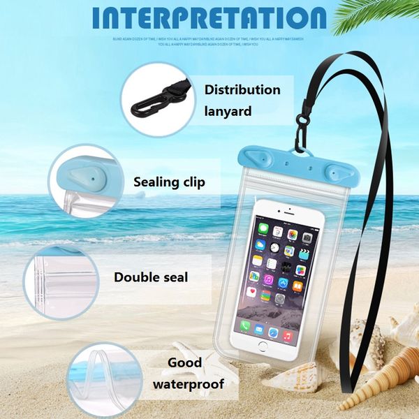 universal waterproof mobile phone case for 6-inch clear pvc sealed underwater cell smart phone swimming pouch cover
universal waterproof mobile phone case for 6-inch clear pvc sealed underwater cell smart phone swimming pouch cover