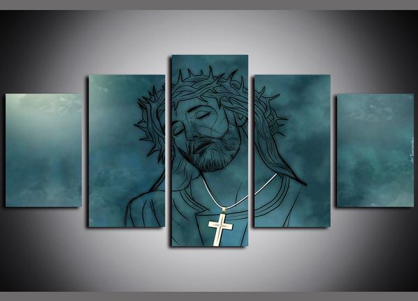 5 panels canvas wall art jesus cross portrait pictures paintings giclee on canvas prints and posters oil paintngs artwork
5 panels canvas wall art jesus cross portrait pictures paintings giclee on canvas prints and posters oil paintngs artwork